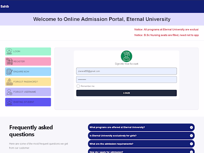 University Website
