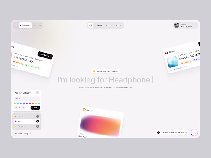 AI Shopping Design😊 My recent project was for an e-commerce...