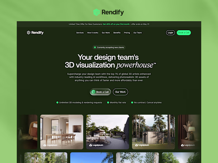 Rendify Website Redesign and Webflow Development