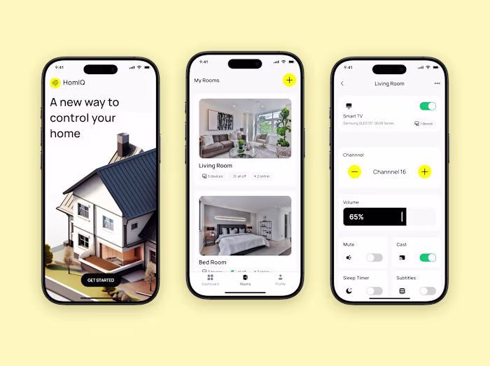 Smart Home Control UX Design | Web Design | SaaS | Figma