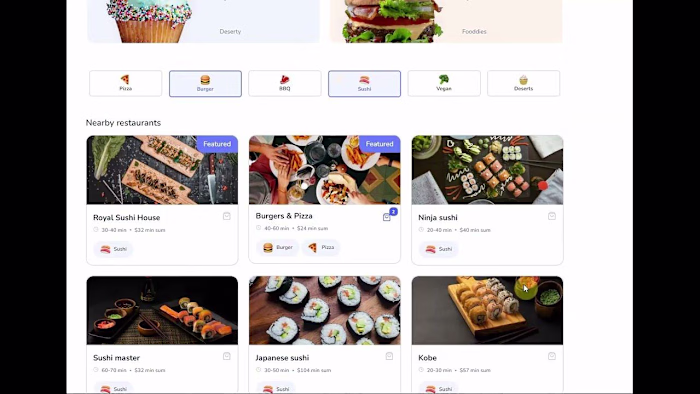 Responsive Food Delivery HTML 