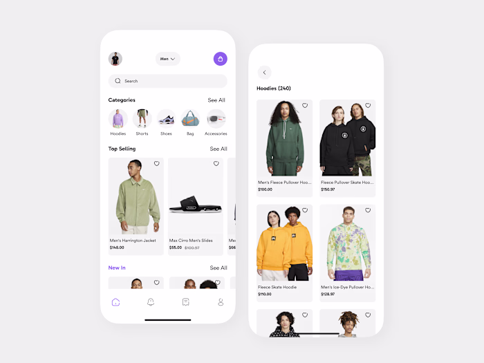 Cloth - Ecommerce app design