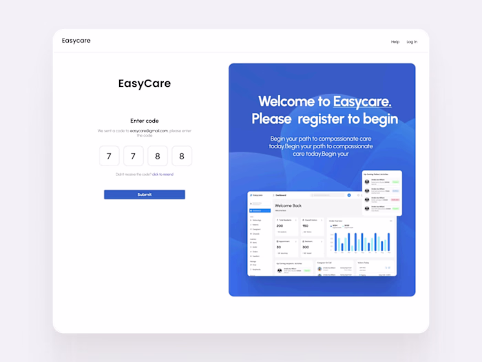 Enter code screen ui design