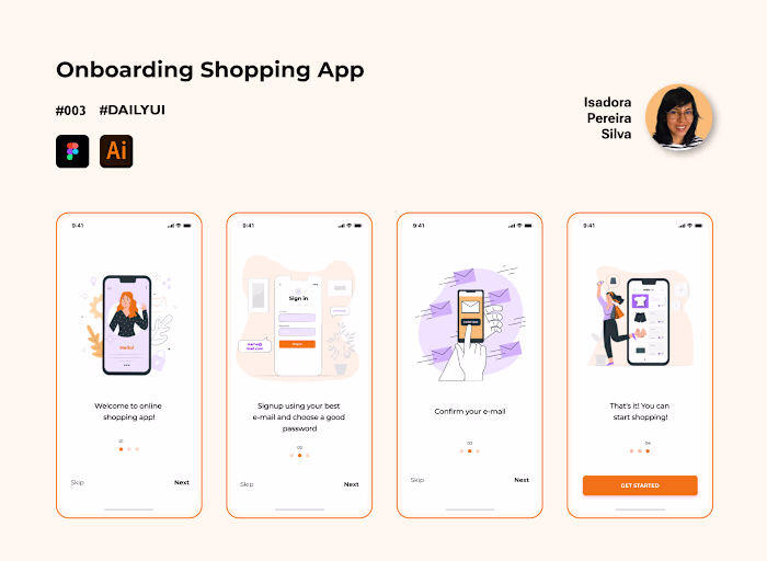 UI Design - Onboarding Shopping App 