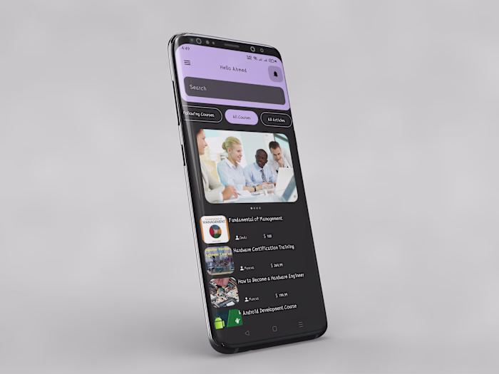 "Curso" Android Native: Online learning and teaching platform