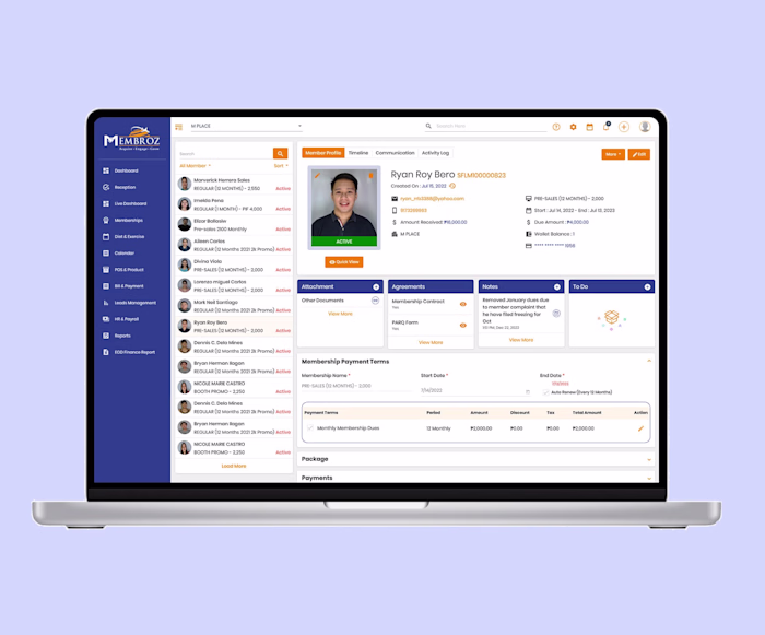  Membroz SaaS Application (UI/UX Design) 