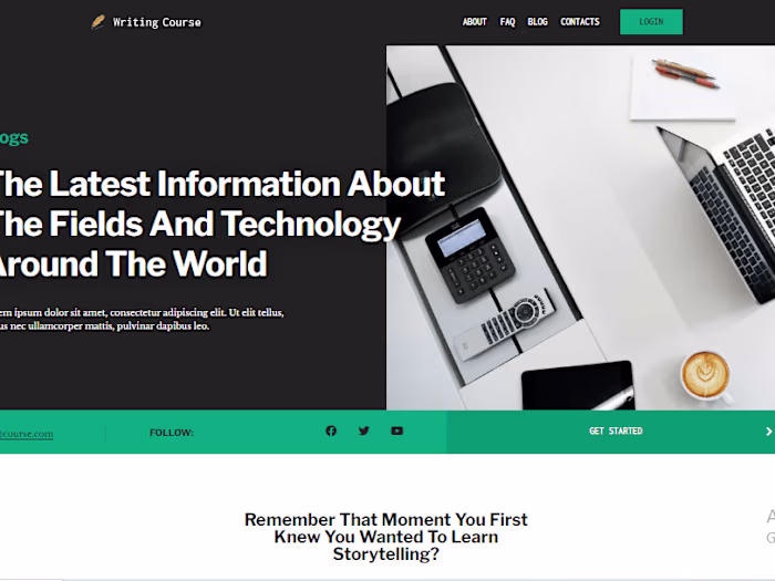 Blog website using WordPress