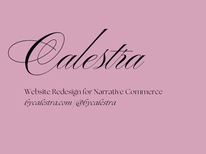 Calestra Website Redesign for Narrative Commerce