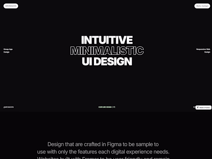 Framer Driven Interaction Portofolio Showcase