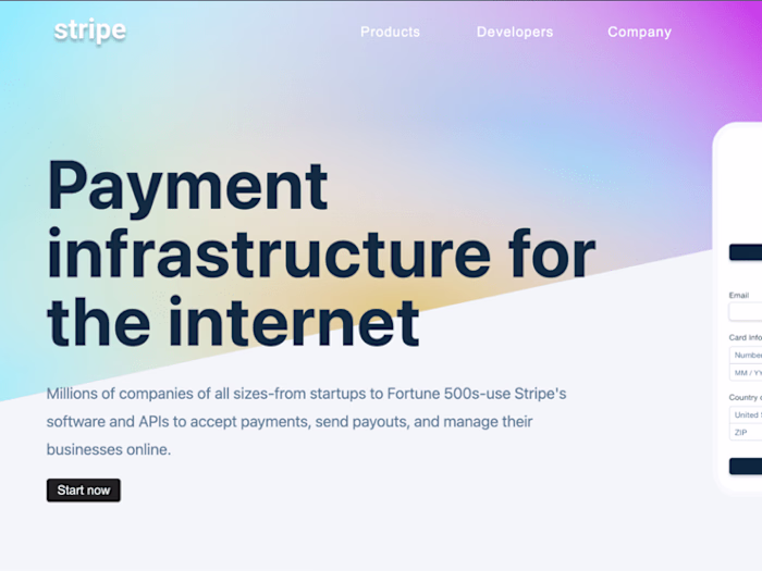 Stripe website
