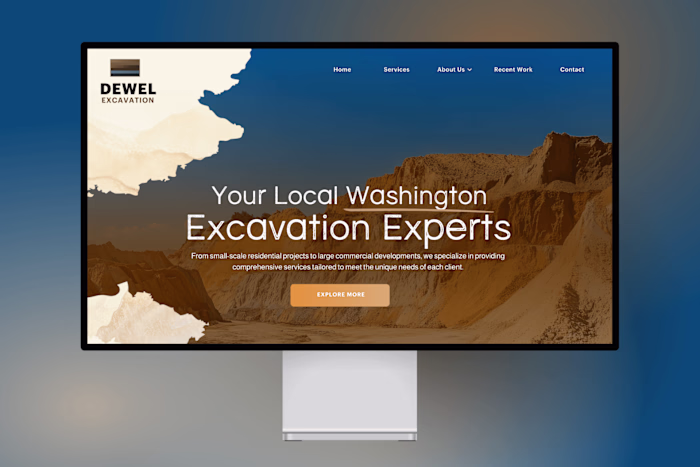 Vintage Homepage design for an Excavation Company