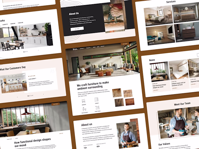 Bespoke Carpentry - Webflow HTML website