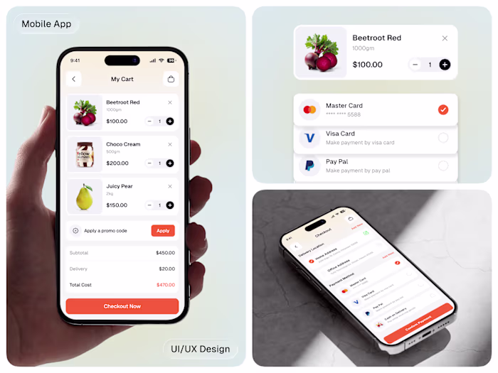 Smart Grocery Mobile App UX Design
