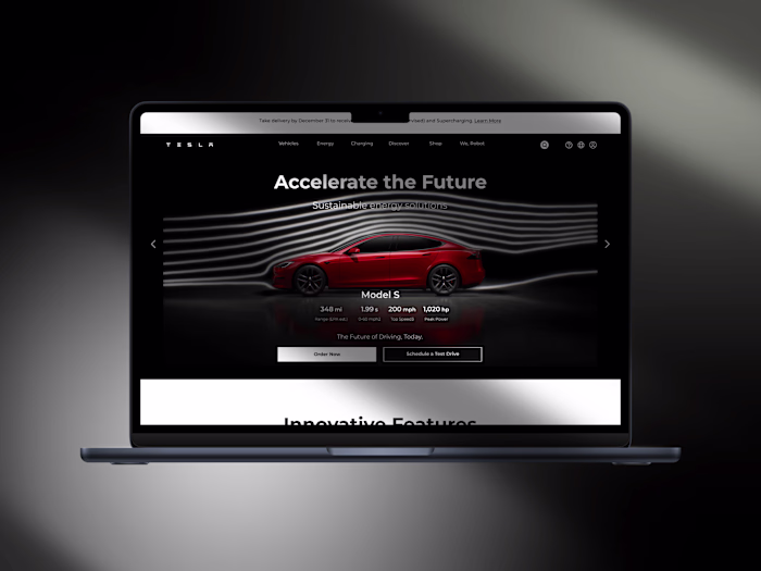 Tesla Landing Page - Redesign(Not official)