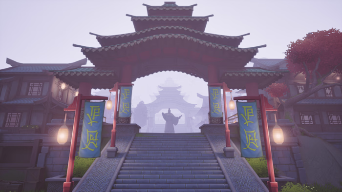 Cloudy day in the Asian Village 