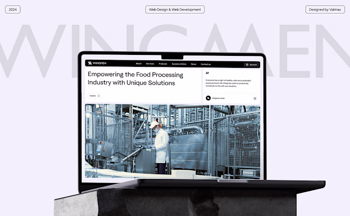 Redesign for tech support company for food industry 