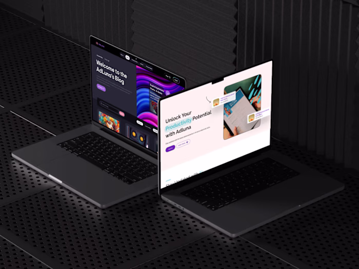 Adluna: Productivity Platform UI/UX Design 