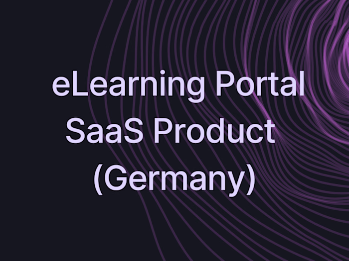 eLearning Portal - SaaS Product (Germany)