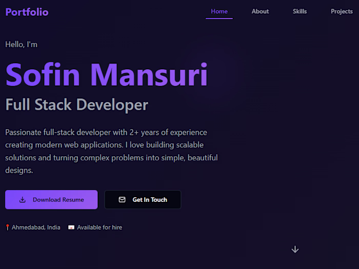 Portfolio - Full Stack Developer