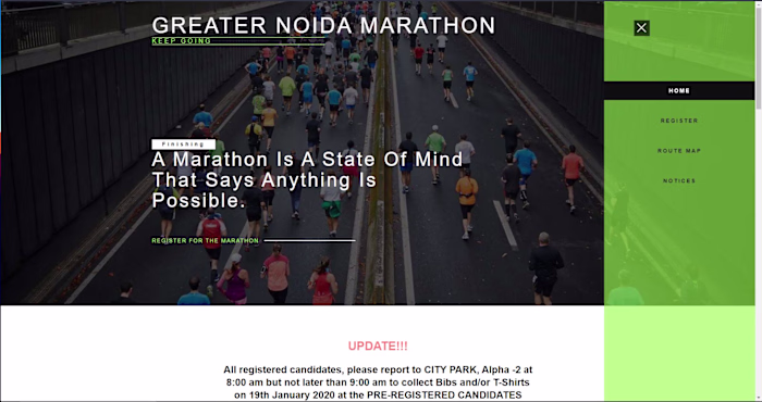 Marathon Registration Website