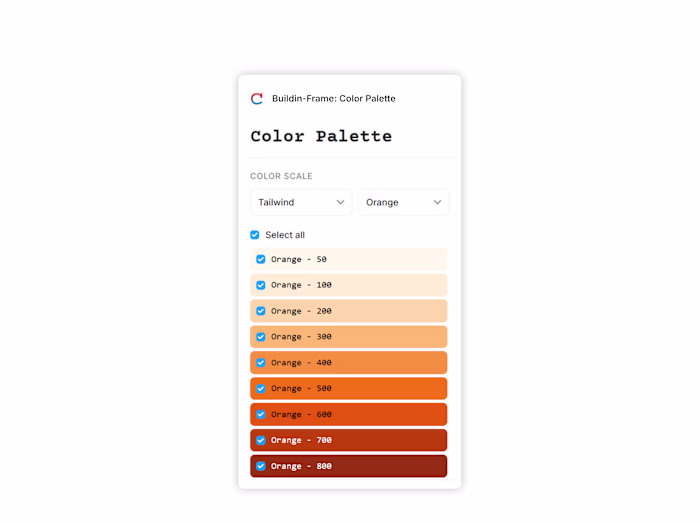 Introducing Buildin-Frame: Color Palette - Color Palettes fr...