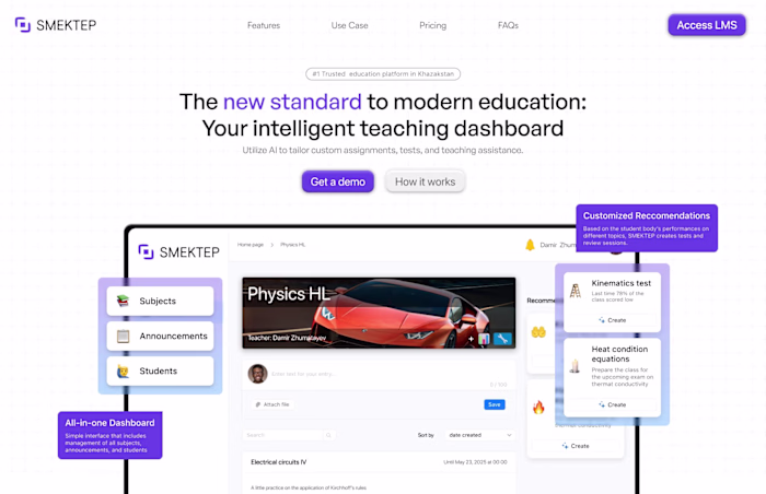 SMEKTEP landing - Framer design & dev 🚀