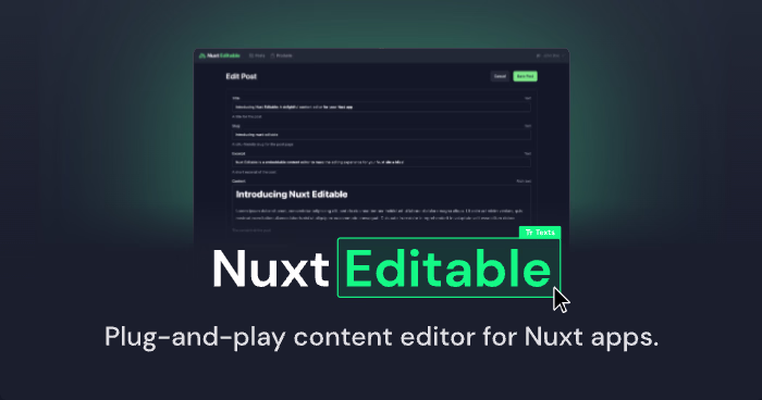 Nuxt Editable