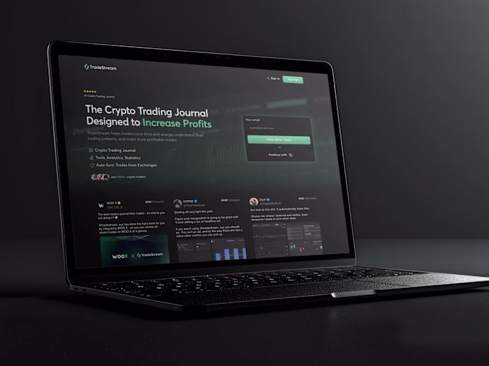 Landing Page Redesign - TradeStream