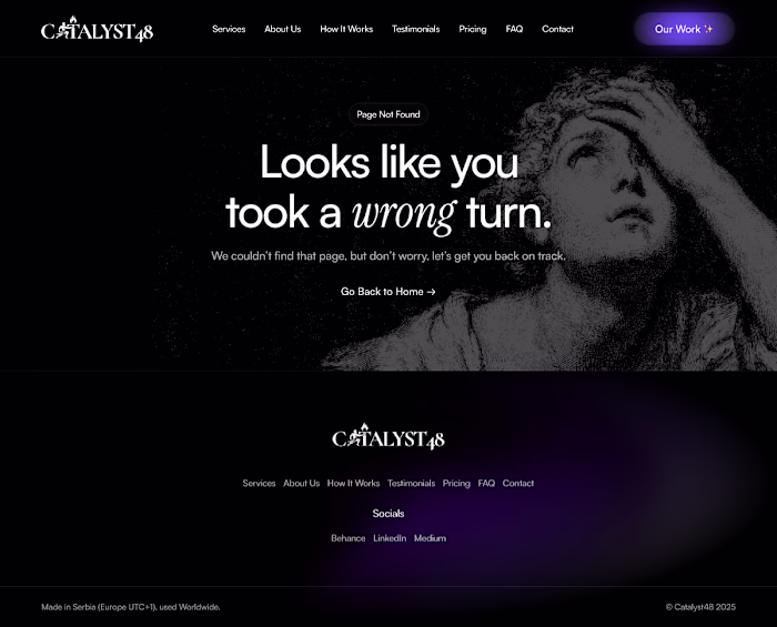 Catalyst48 Landing Page Design