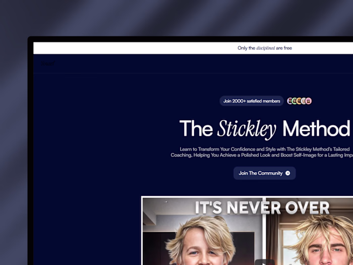 Stickley Landing Page