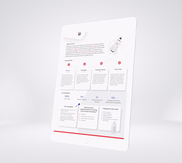 One Pager design: B2B brand on Behance