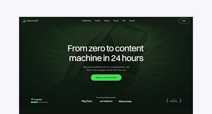 HanumanAI's Landing Page