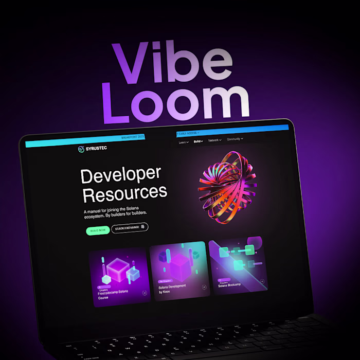 Vibe Loom Developer Resources Platform Created a modern, dar...