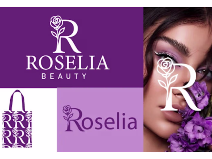 showcasing a luxury logo design project for a beauty or fash...
