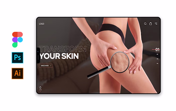 UI/UX Design and scroll parallax animation for SPA website