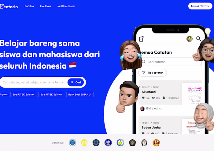 Tentorin's new Landing Page built in Framer