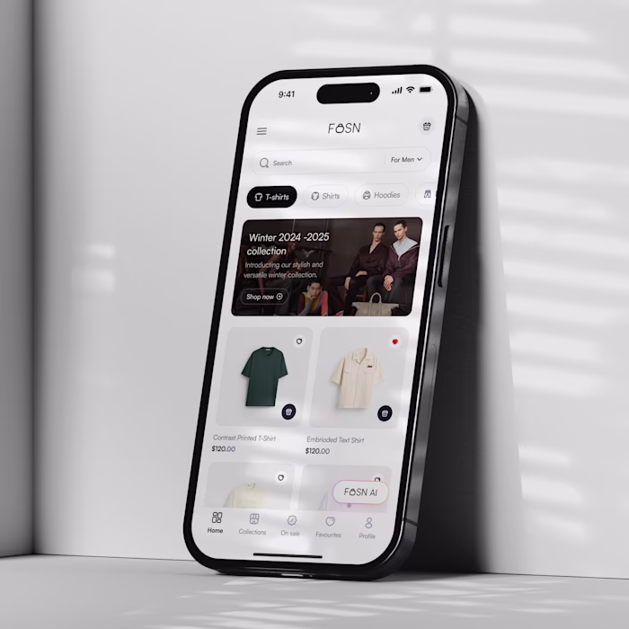 Fosn App (fashion app with AI integration)