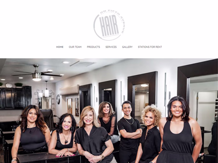 Hair on 5th Ave (Salon Website — GoDaddy)