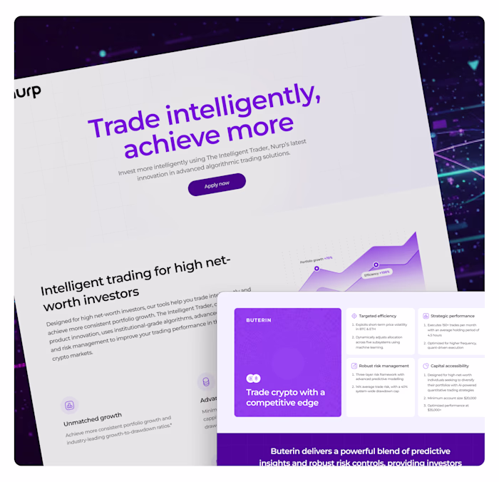 Intelligent Trading Landing Page