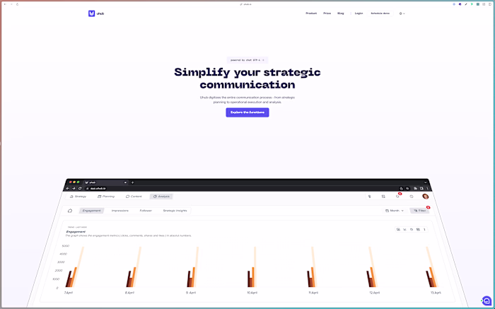 Website for startup uhub.io