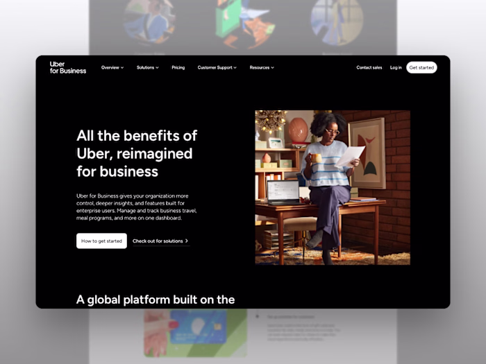 Uber for Business Framer Website Redesign