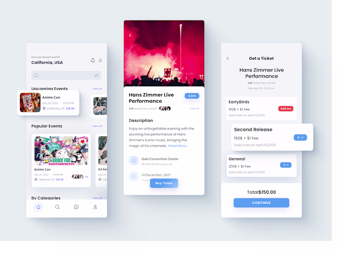 Ticketing App UI/UX Design