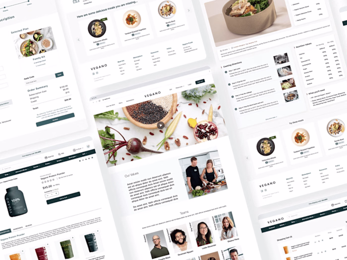 Vegan Meal Kit Webapp + Landing Page