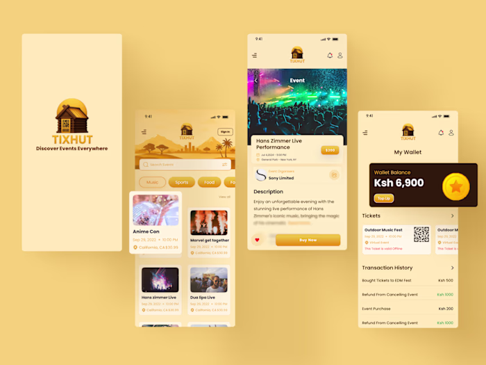TixHut UX/UI Design for Event Ticketing Platform