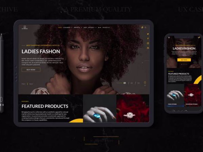 Luxury e-commerce website design