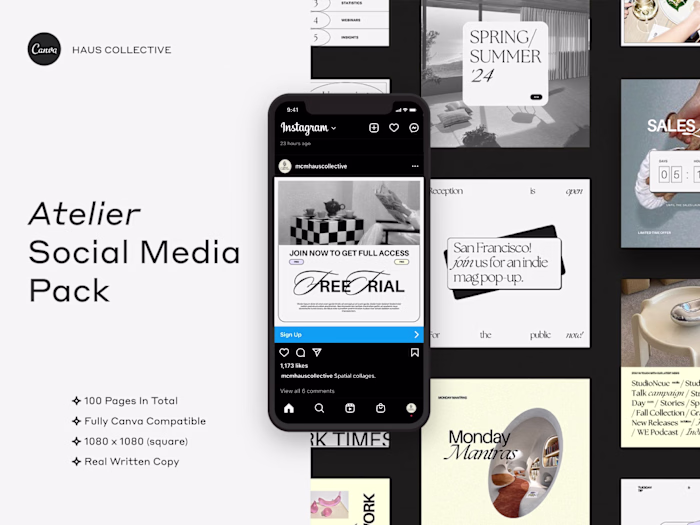 Atelier Social Media Kit