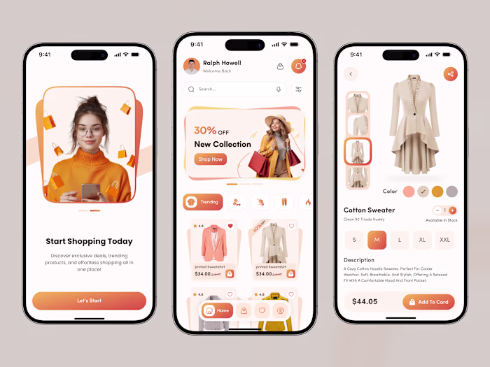 E-Commerce Mobile App Design – Modern & Minimal UI