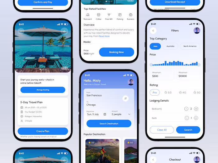 Travel Mobile App UI Design