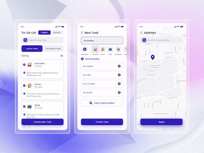 Senior-Friendly Task Management App UI