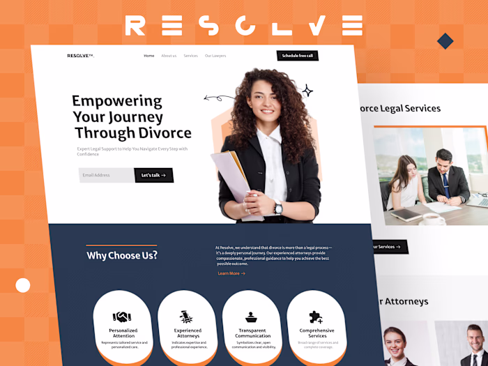 Resolve-Divorce Attorny Landing page
